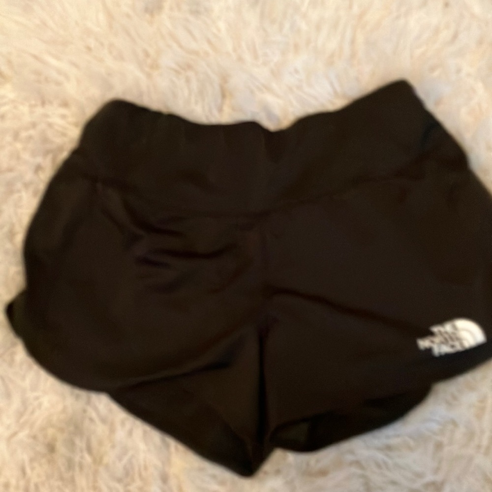 North face girls running shorts black